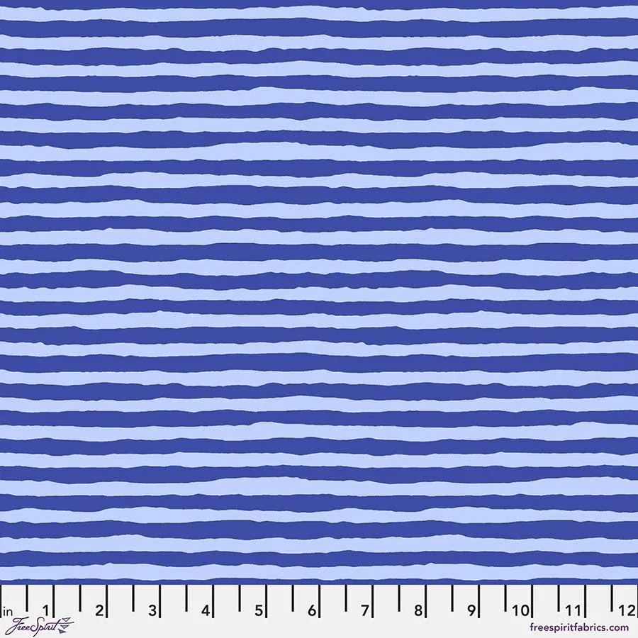 Kaffe-August 2022-Comb Stripe - Blue