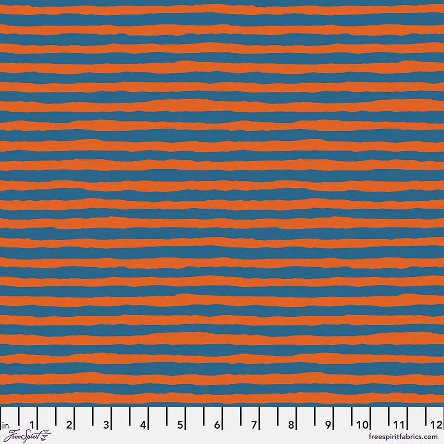 Kaffe-August 2022-Comb Stripe - Orange