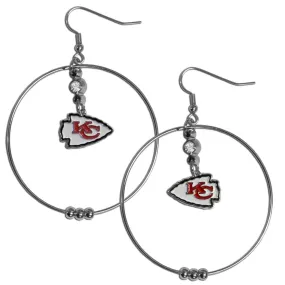 Kansas City Chiefs 2 Inch Hoop Earrings