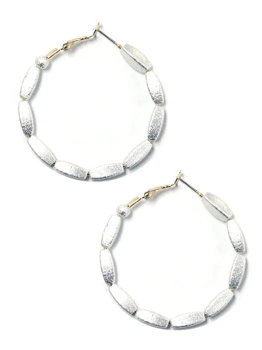 KE8838 Tonya Beaded Hoop Earrings