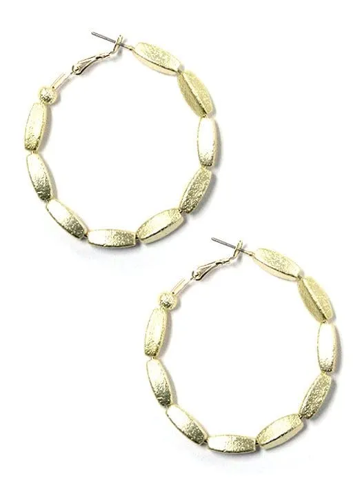 KE8838 Tonya Beaded Hoop Earrings