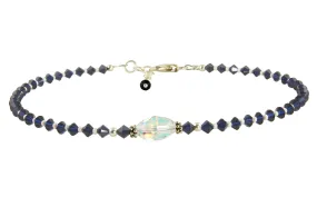 Kismet - Something Blue Crystal Wedding Anklet