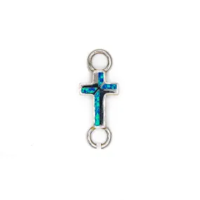 Kovel Blue Opal Split Cross Topper