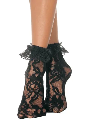 Lace Anklet Black