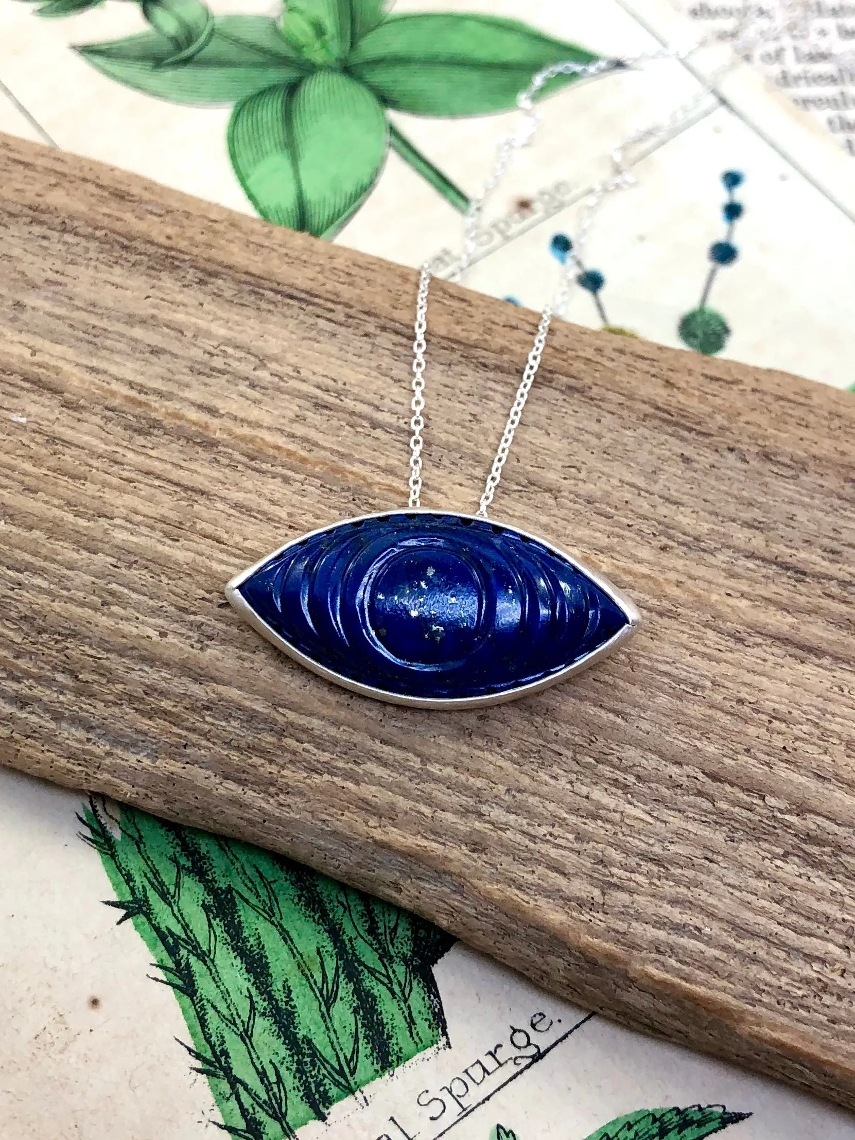 Lapis Evil Eye Necklace