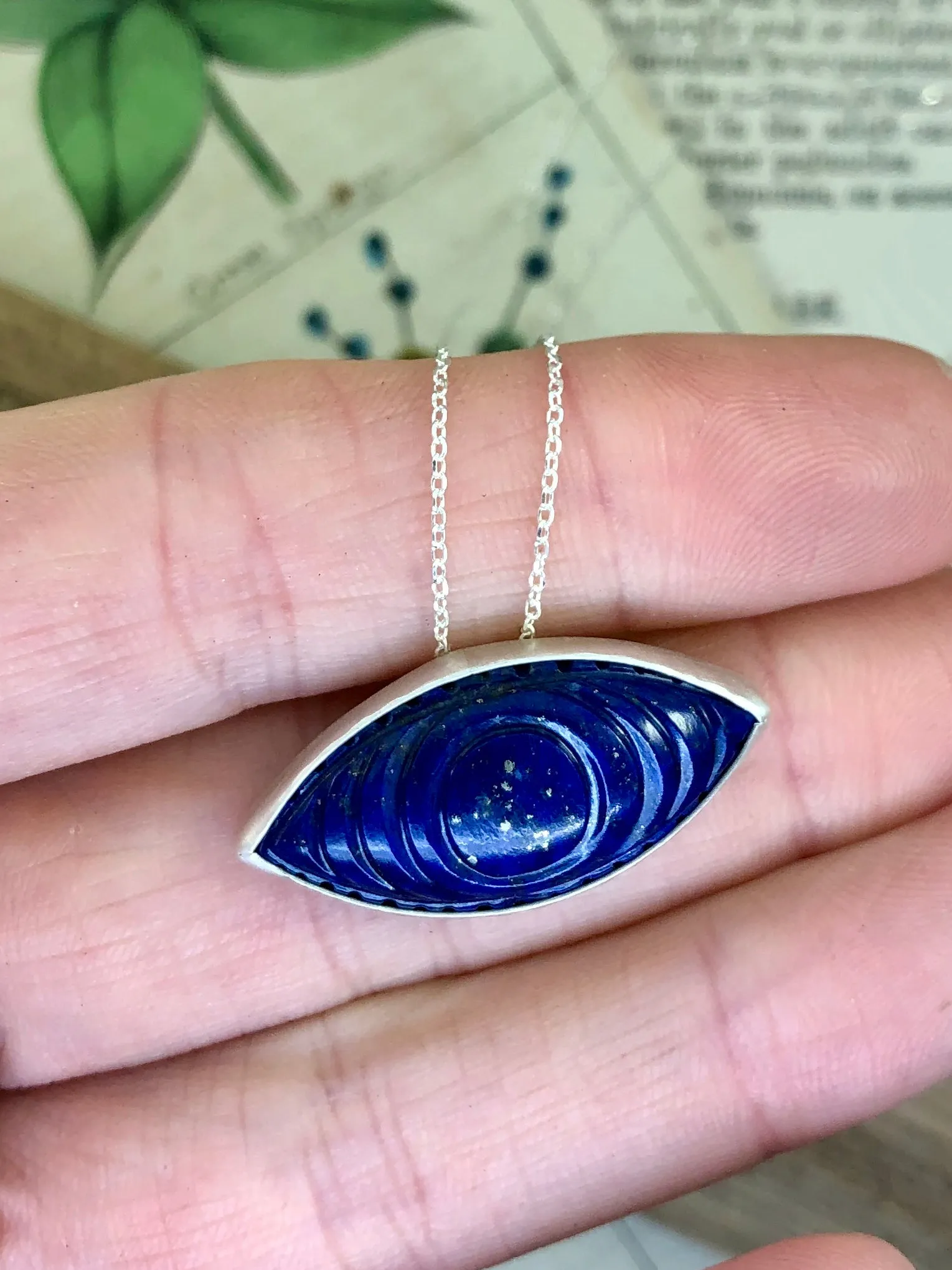 Lapis Evil Eye Necklace