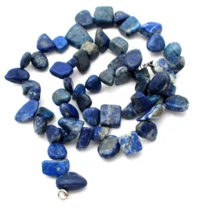 Lapis Lazuli Nugget Bead Necklace 18"