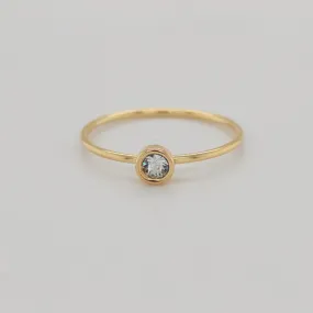 Large April Birthstone Ring