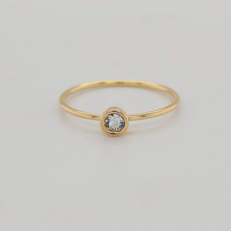 Large April Birthstone Ring