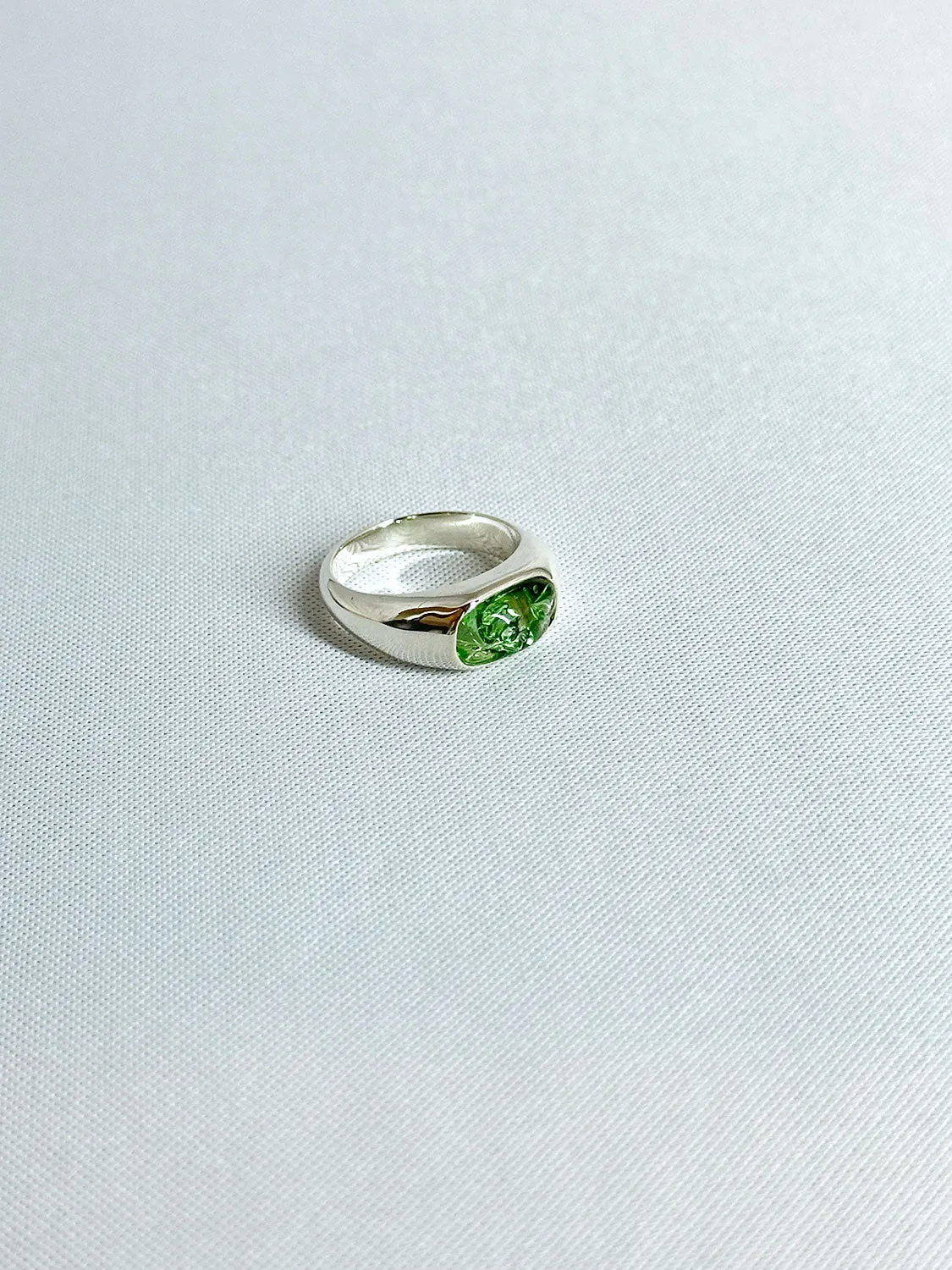 Lemme.  L11203 Narrow babble Ring (GREEN)