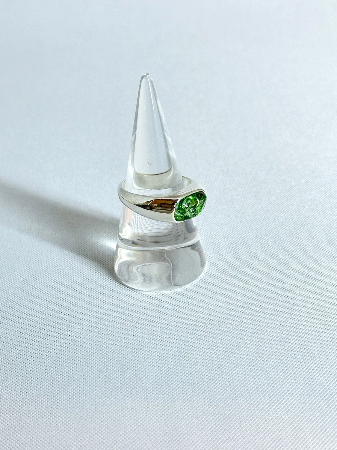 Lemme.  L11203 Narrow babble Ring (GREEN)