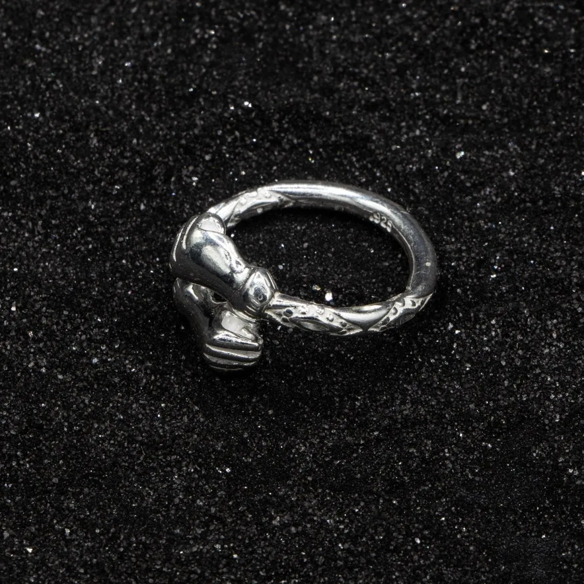 Light  Bangle Ring with Fists