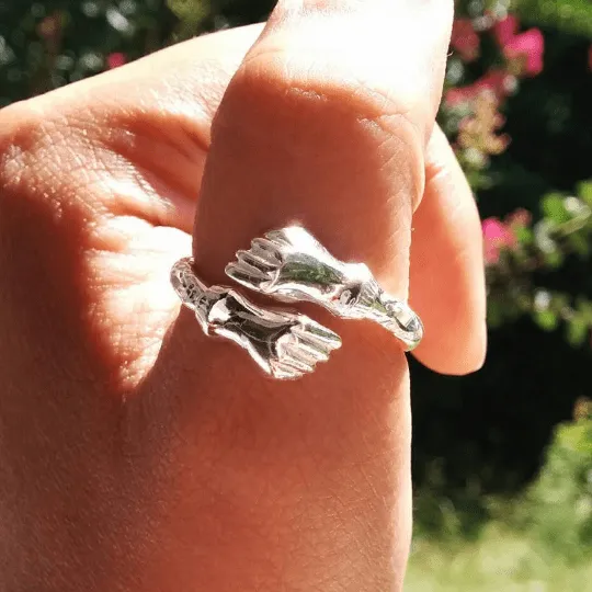 Light  Bangle Ring with Fists