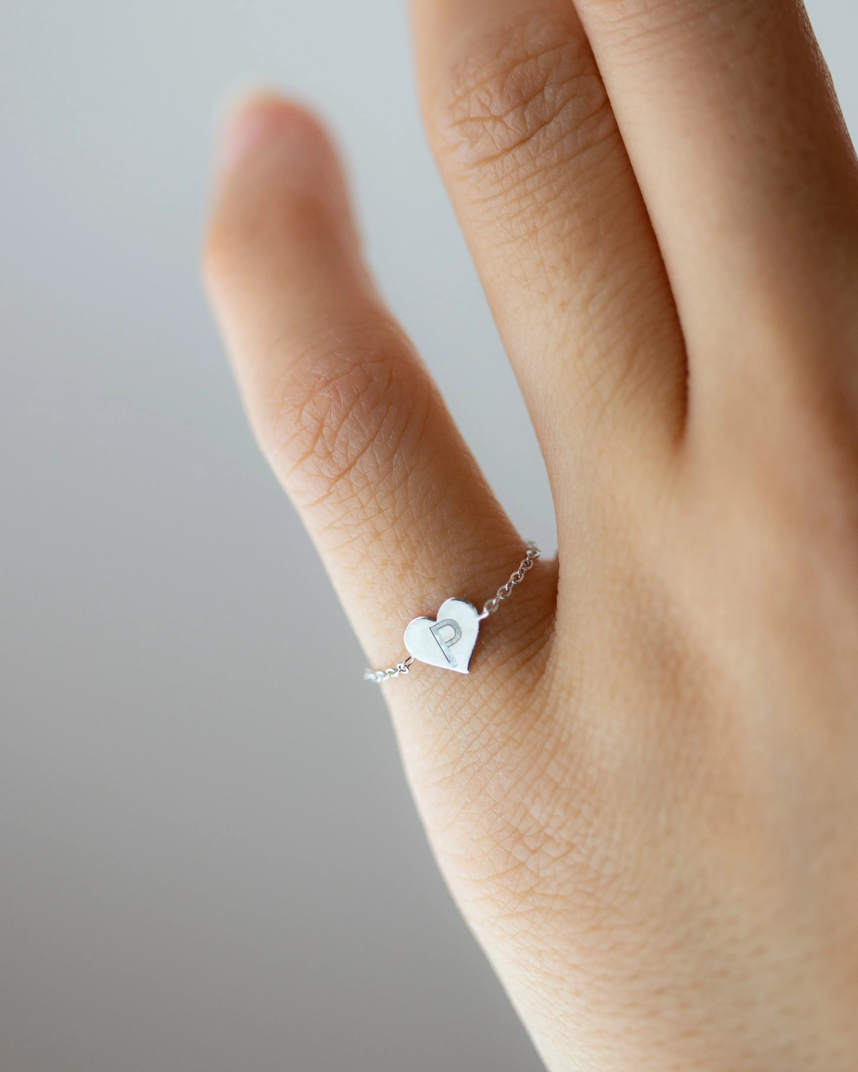 Little Heart Chain Ring