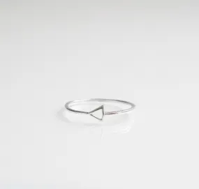 Little Triangle Ring, .925 Sterling SIlver Tiny Dainty Ring