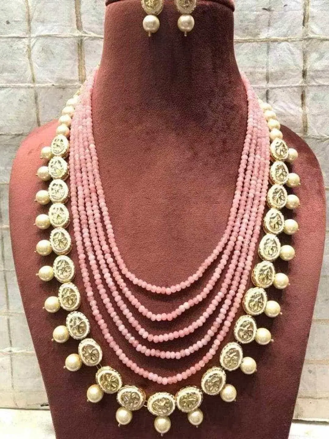 Long Onyx Kundan Necklace