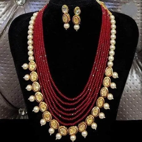 Long Onyx Kundan Necklace