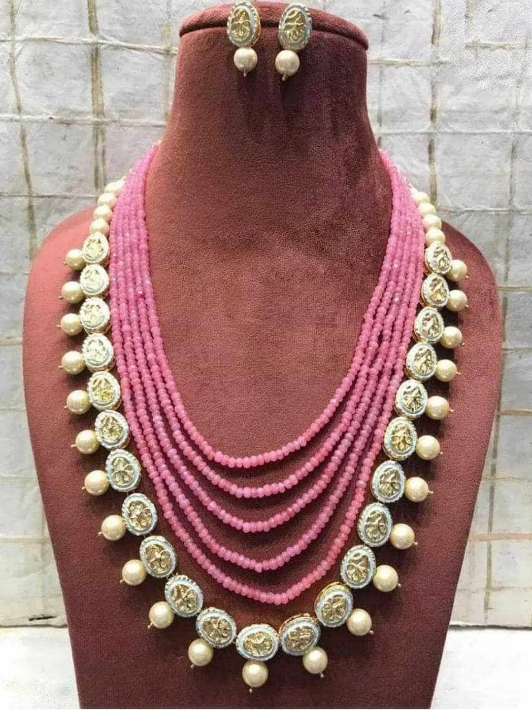 Long Onyx Kundan Necklace