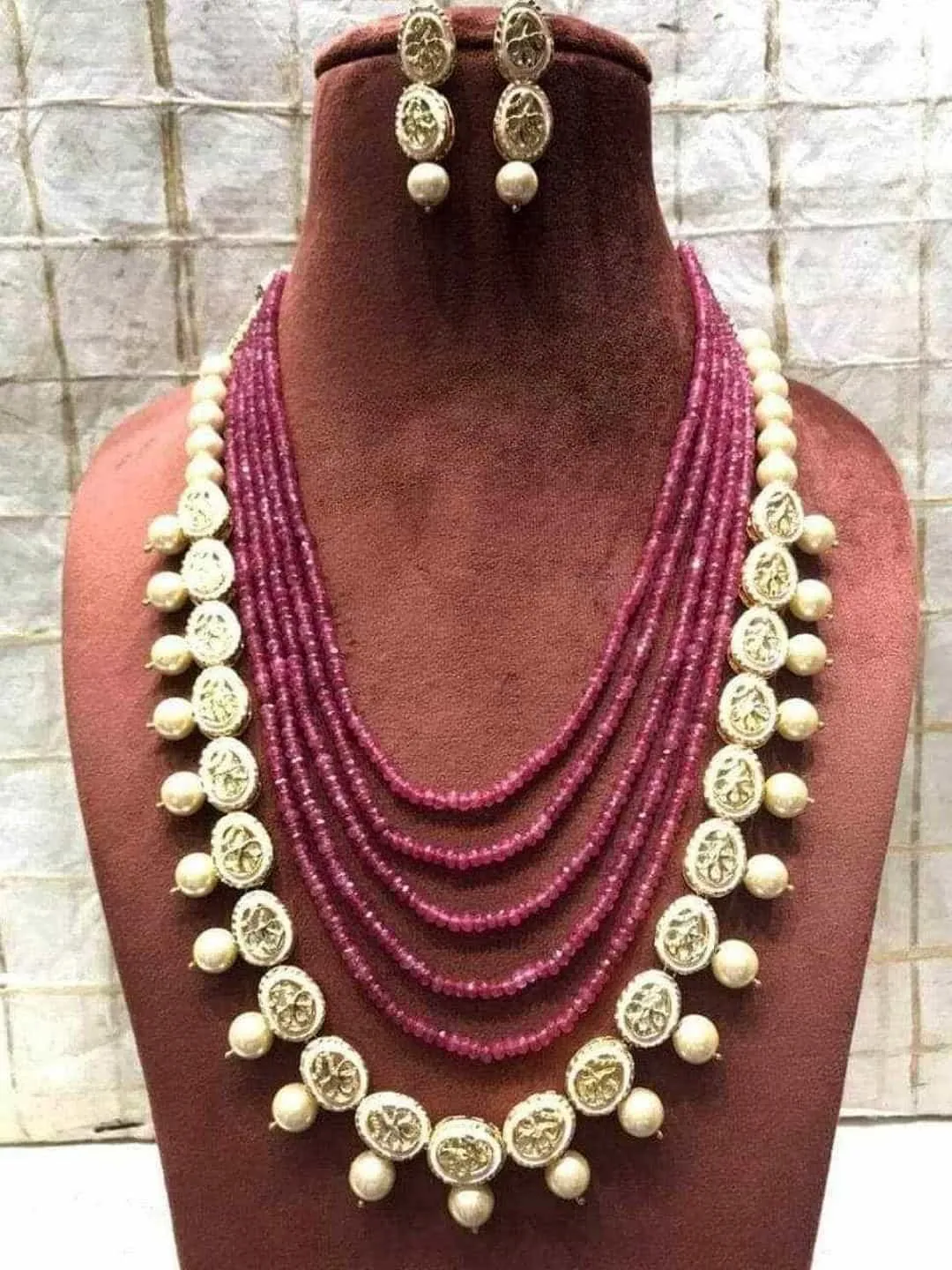 Long Onyx Kundan Necklace