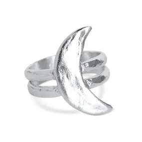 Luna Crescent Moon Ring | Sterling