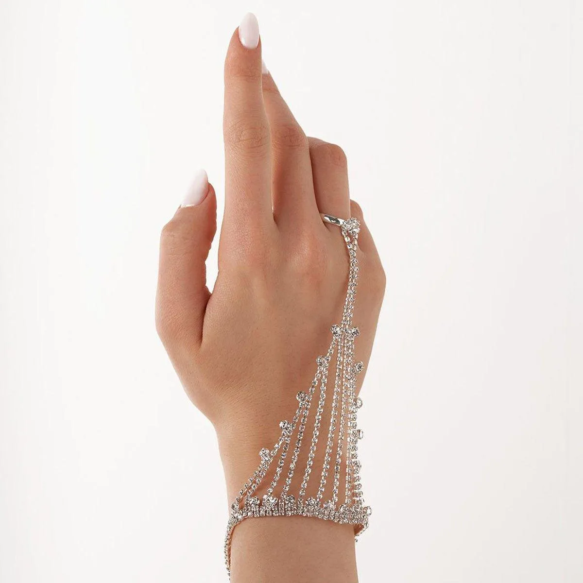 MAC118 Full Diamond  Light Luxury Tassel Ring Bracelet