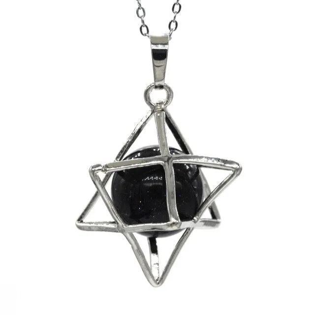 Merkaba Stone Pendant Necklace