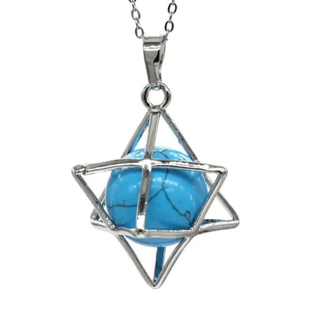 Merkaba Stone Pendant Necklace