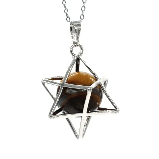 Merkaba Stone Pendant Necklace