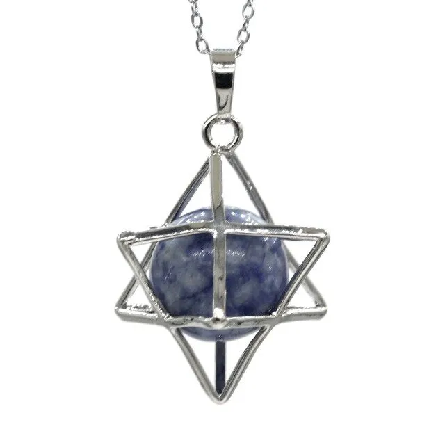 Merkaba Stone Pendant Necklace