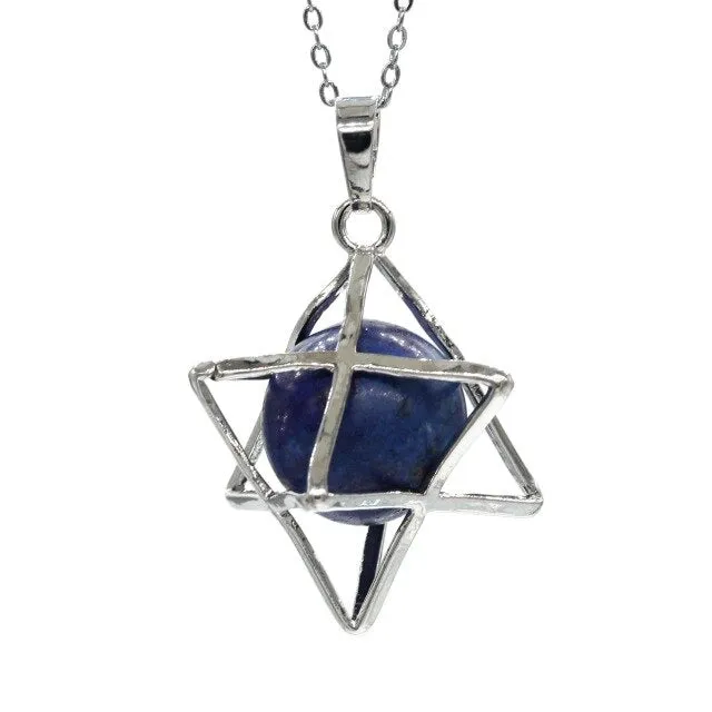 Merkaba Stone Pendant Necklace