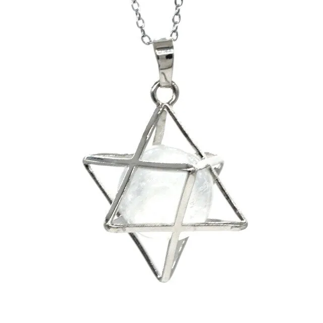 Merkaba Stone Pendant Necklace