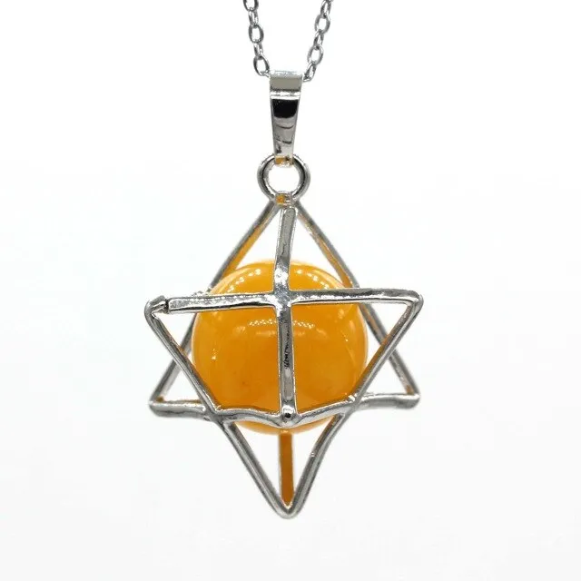 Merkaba Stone Pendant Necklace