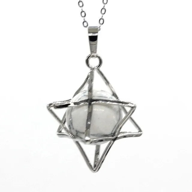 Merkaba Stone Pendant Necklace