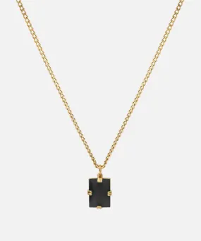 Miansai Lennox Necklace in Gold Vermiel and Onyx