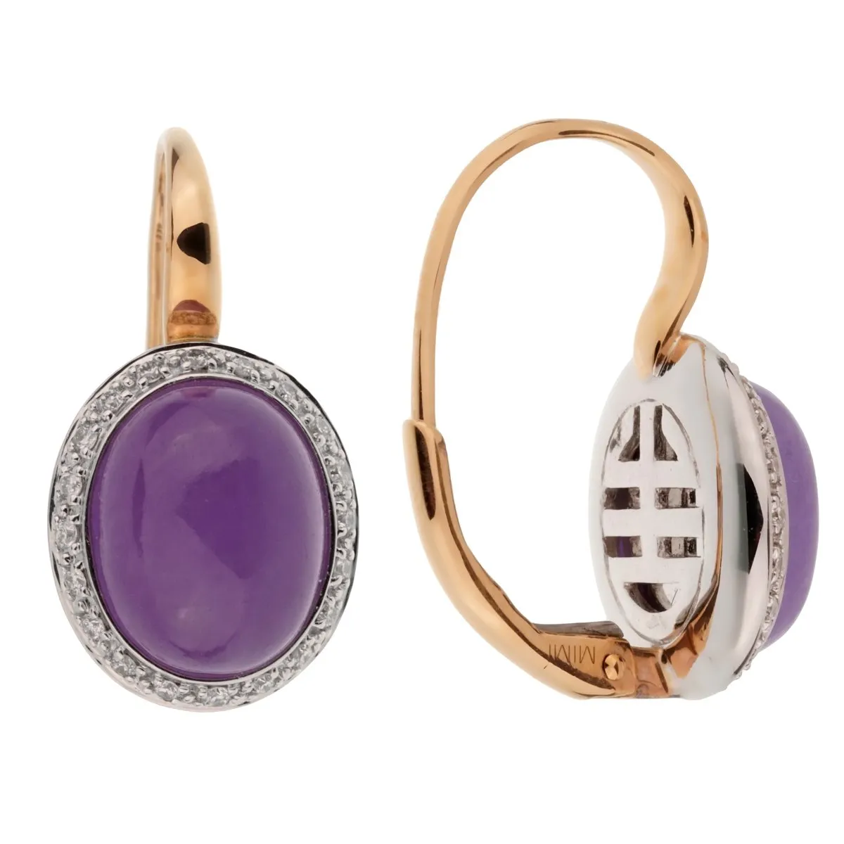 Mimi Milano Violet Jade Diamond Earring