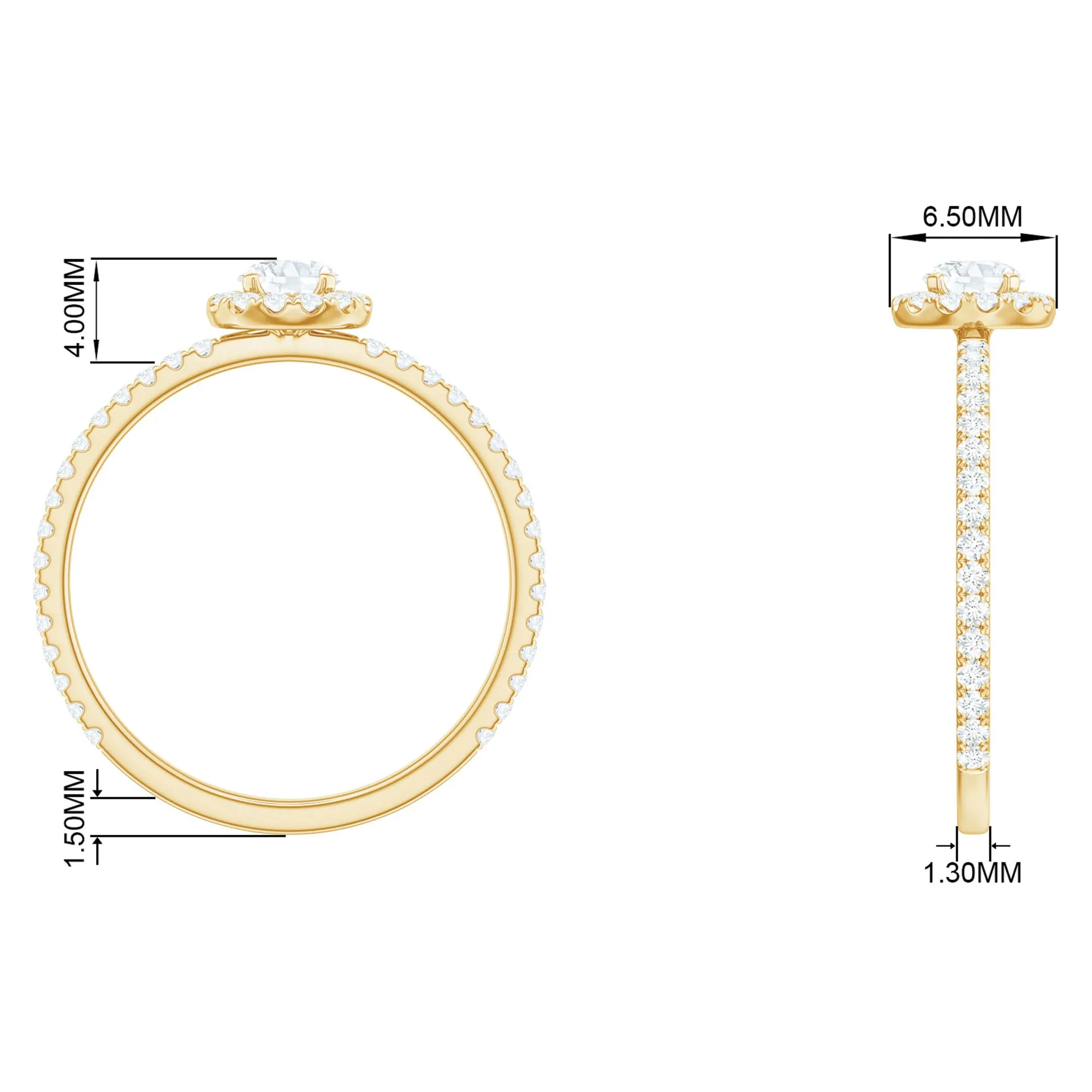 Minimal Engagement Ring with Lab Grown Diamond