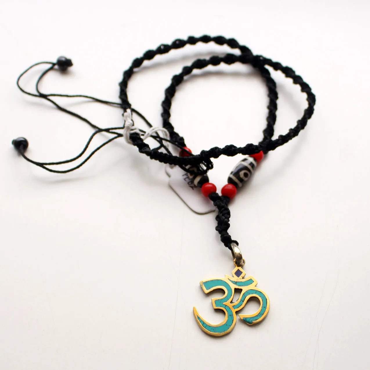 Mystic OM Pendant with Dzi Beads