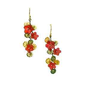 Nasturtium Cluster Drop Earrings