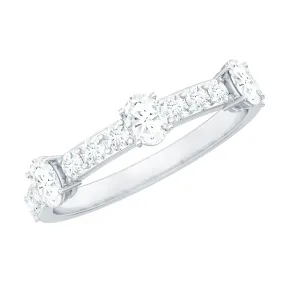 Natural Diamond Half Eternity Band Ring