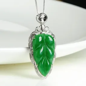 Natural Jade Pendant Jadeite Gold Pendant PT50