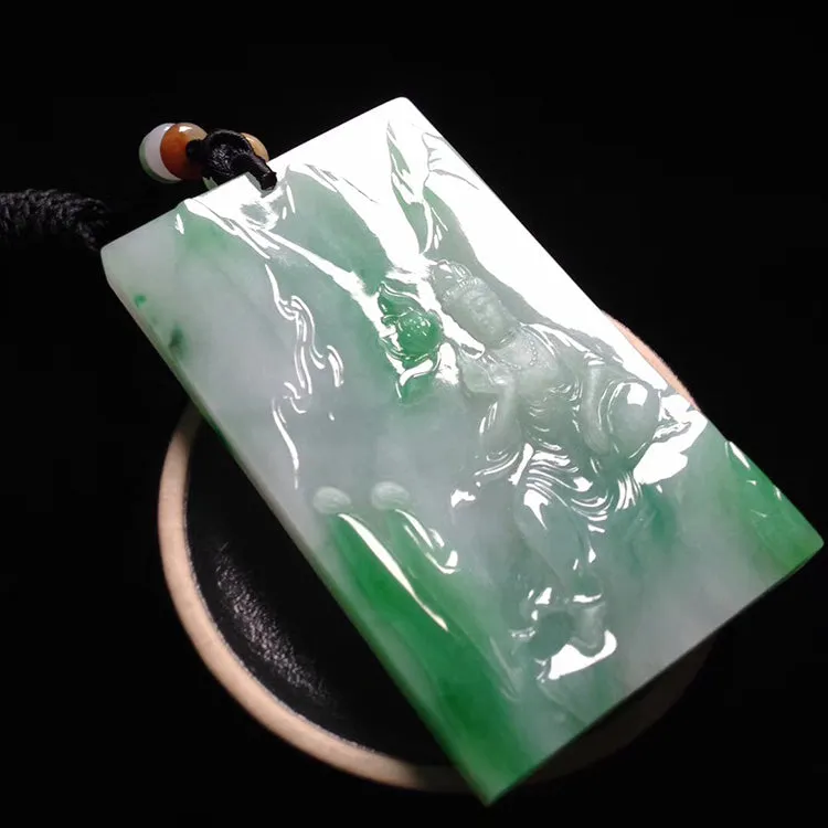 Natural Jade Pendant Jadeite Guan Yin Pendant PT231