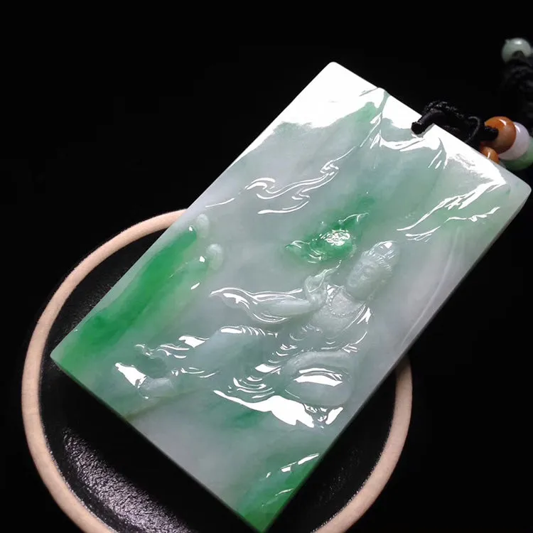 Natural Jade Pendant Jadeite Guan Yin Pendant PT231