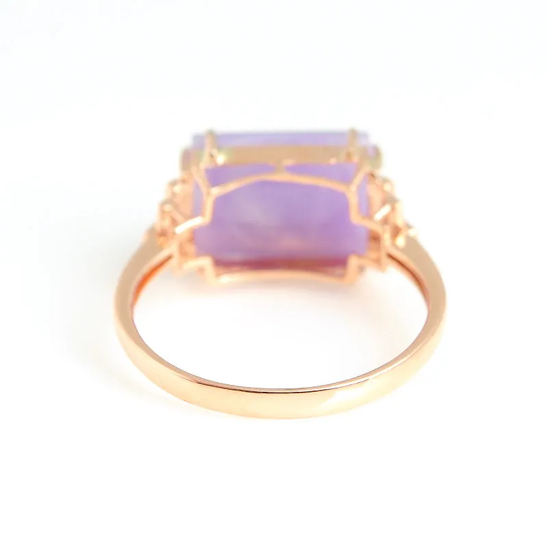 Natural Jade Ring Jadeite Gold Ring RG47