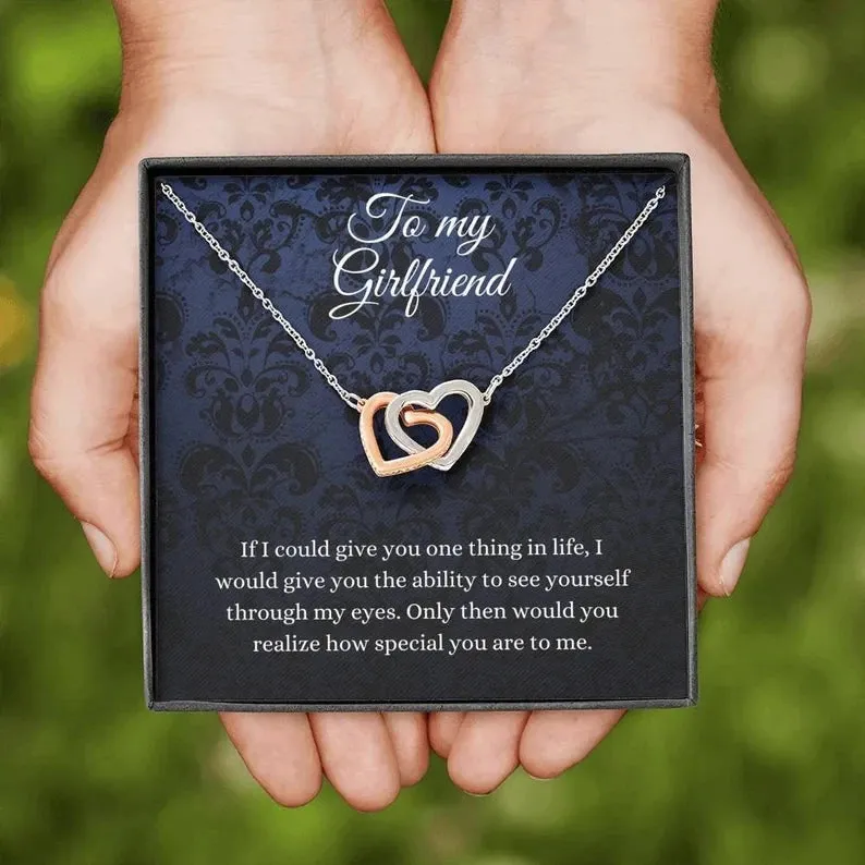 Necklace To My Girlfriend, Gift For Girlfriend's Birthday, Girlfriend Jewelry Gift From my Boyfriend