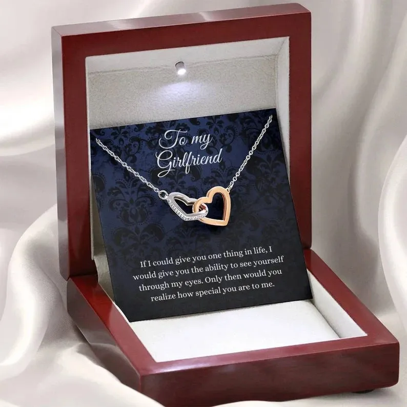 Necklace To My Girlfriend, Gift For Girlfriend's Birthday, Girlfriend Jewelry Gift From my Boyfriend