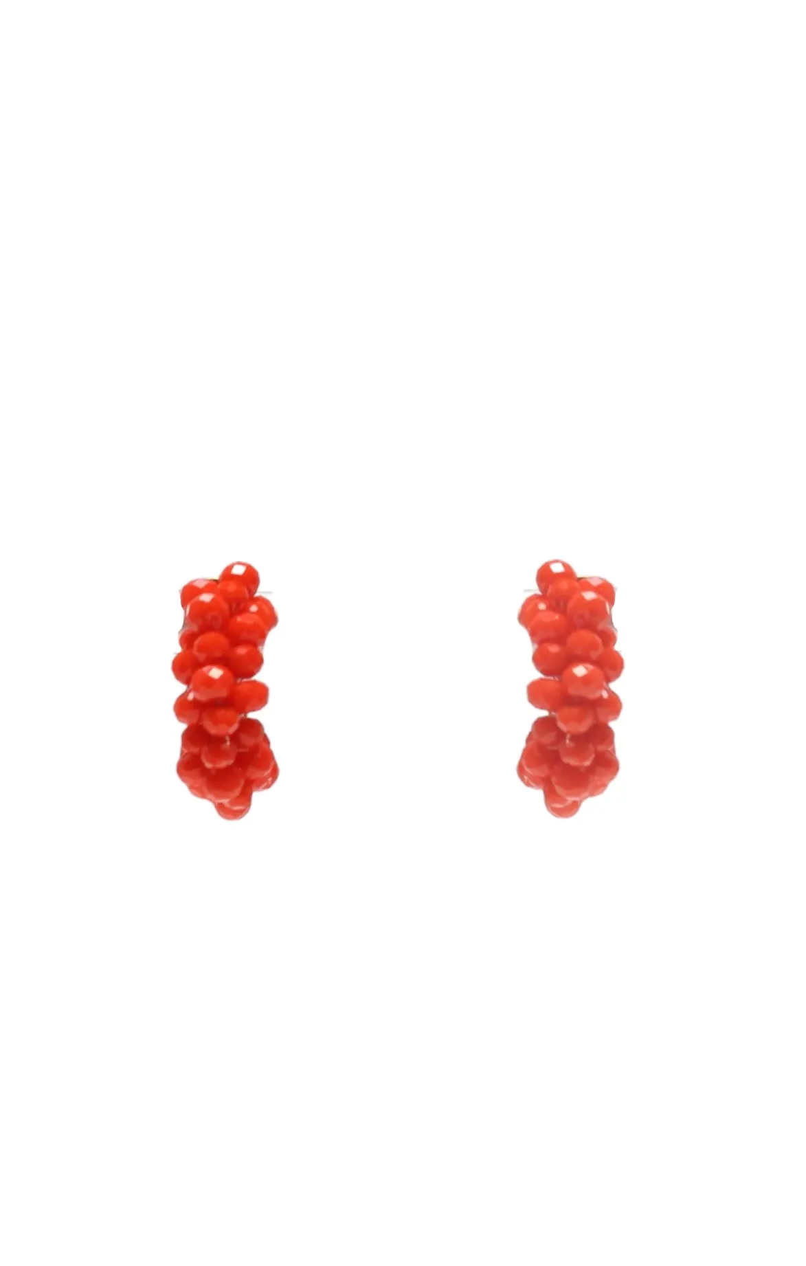 Neon Orange Hoop Earrings