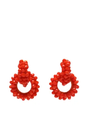 Neon Orange Hoop Earrings