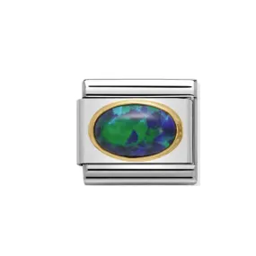 Nomination Composable 030502/26 Green Opal Classic Oval Hard Stones