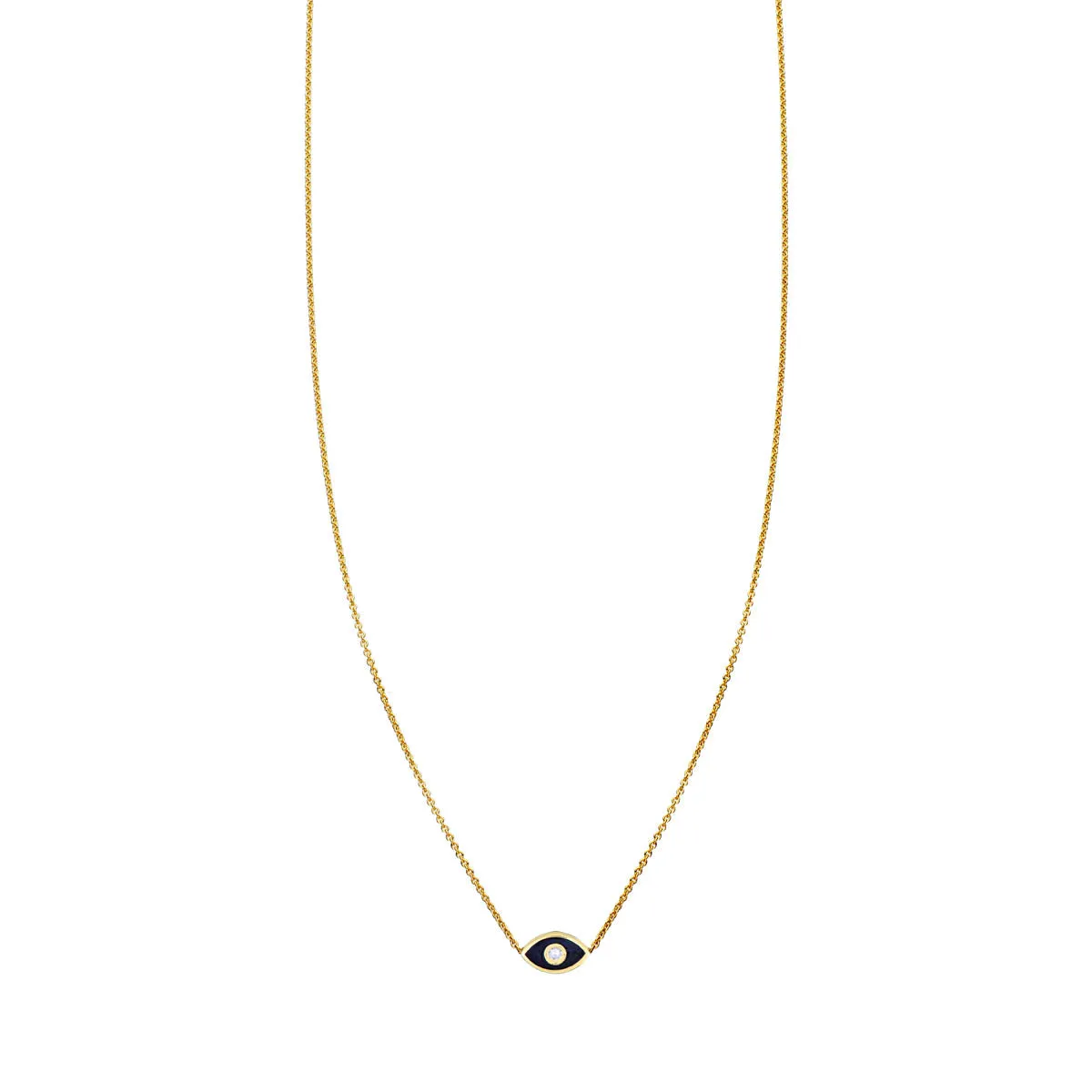 Onyx & Diamond Evil Eye Necklace