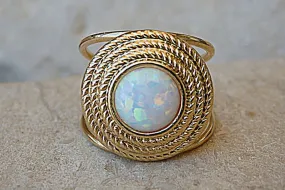 Opal statement ring